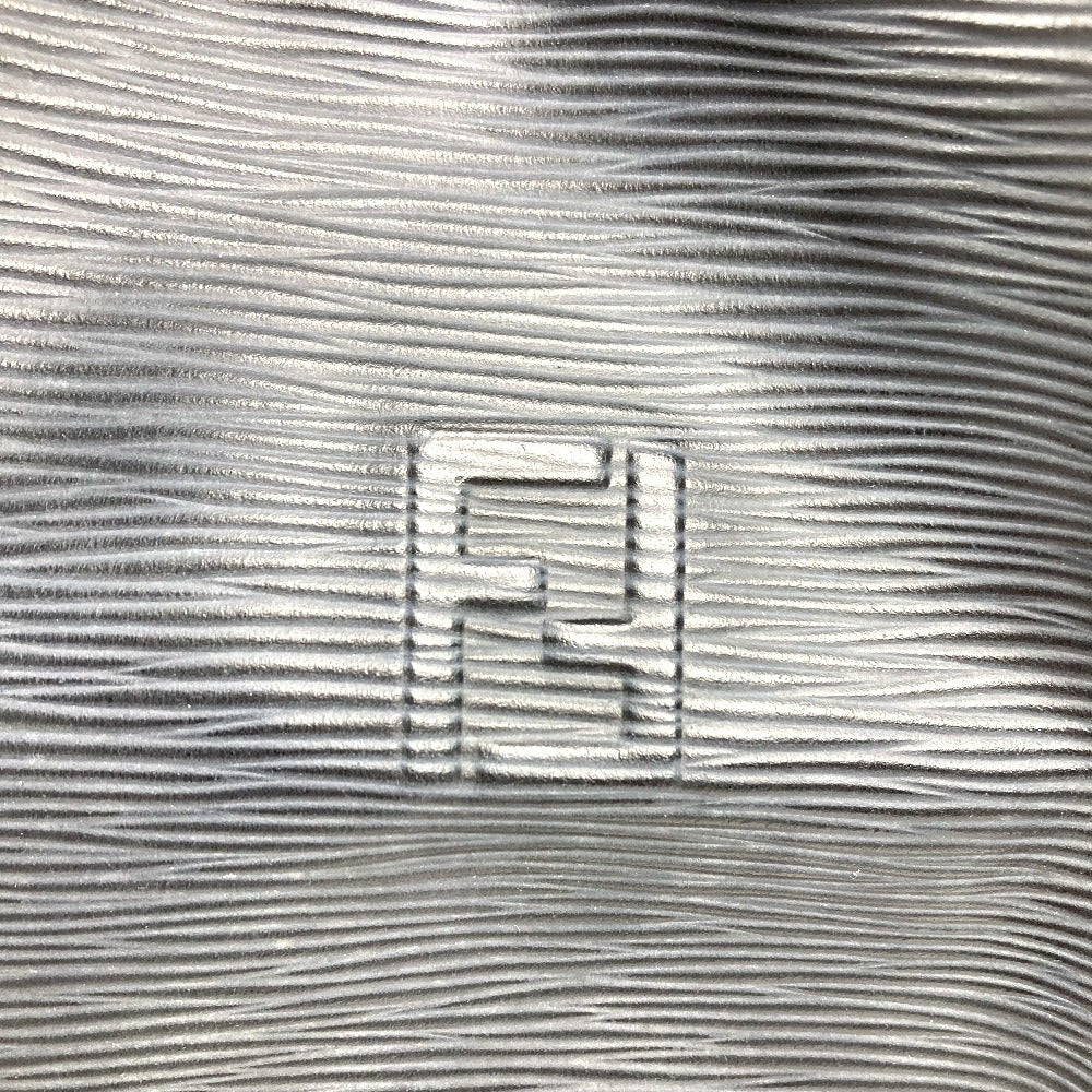 Vintage FENDI FF logo drawstring bag, shoulder bag, bucket style, leather, unisex, navy