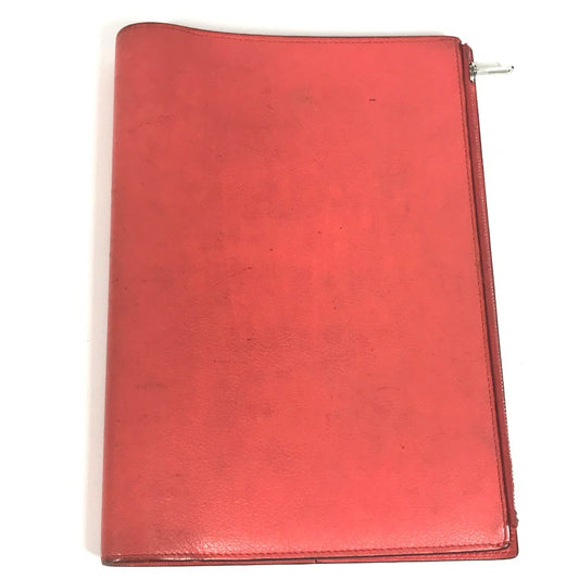 HERMES ステーショナリー ノートパッド 《EAジップ》 A5 メモカバー ケース 手帳カバー ブックカバー ノートカバー レザー ユニセックス ピンク系 - brandshop-reference