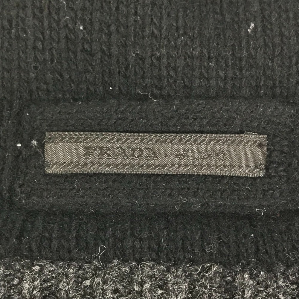 PRADA ロゴ ビーニー 帽子 ニット帽 ニットキャップ ニット帽 ウール/カシミヤ ユニセックス ブラック - brandshop-reference
