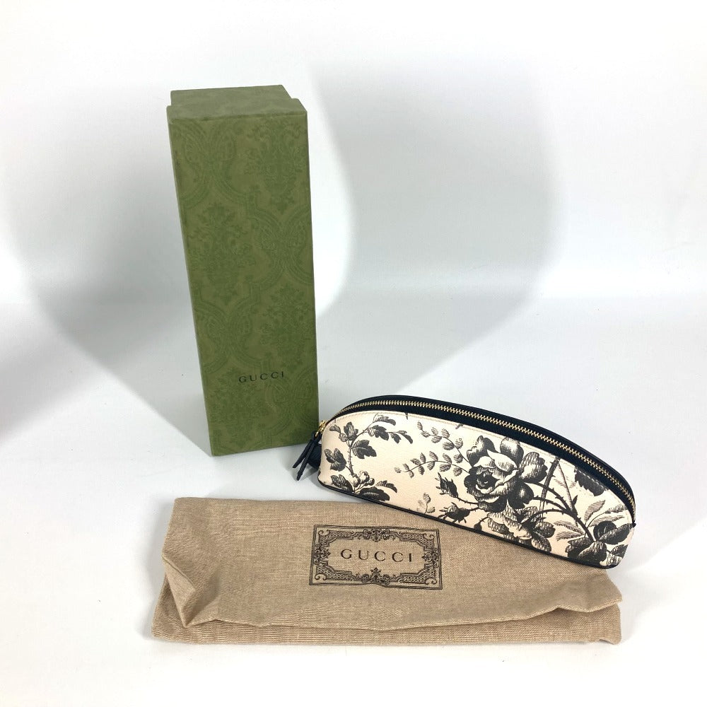 GUCCI 662130 ハーバリウム ロゴ 筆箱 ポーチ ステーショナリー ペンケース レザー レディース ブラック - brandshop-reference
