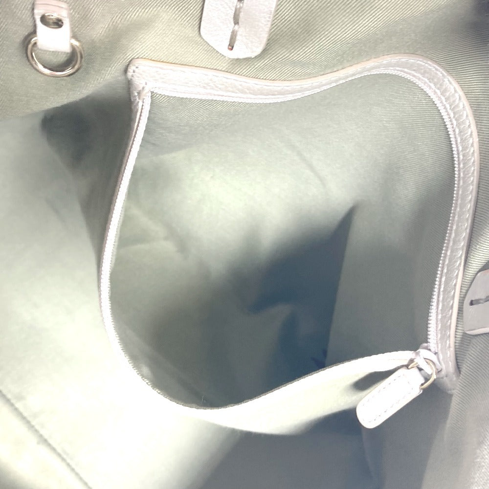 BVLGARI S.Bulgari Logo Sotirio Shoulder Bag/Tote Bag in Silver Leather, Unisex