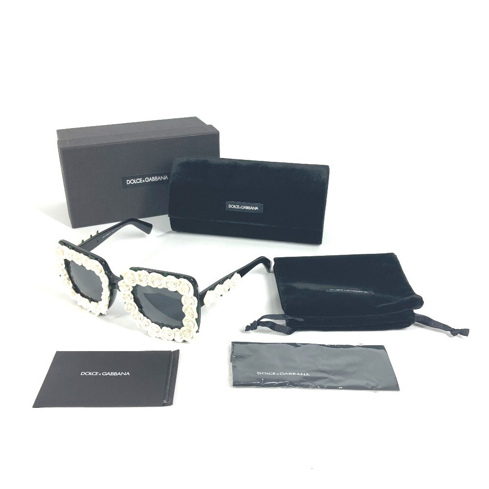 DOLCE&GABBANA DG4253 フラワー 花柄 めがね メガネ アイウェア 眼鏡 バイカラー サングラス プラスチック レディース ブラック - brandshop-reference
