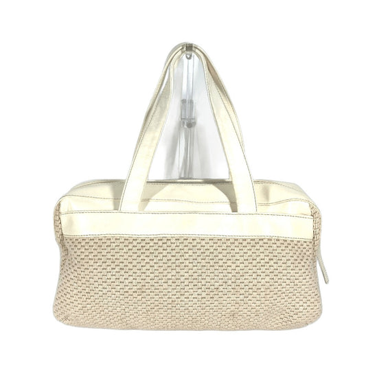 CHANEL CC Coco Mark Logo Tote Bag, Shoulder Bag, Handbag, Leather/Canvas, Women's, Beige