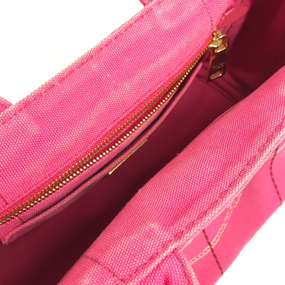 PRADA Kanapa Logo Bag Tote Bag 2WAY Bag Shoulder Bag Crossbody Handbag Canvas Ladies Pink