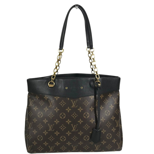 LOUIS VUITTON M51198 Monogram Pallas Shopper Tote Bag Shoulder Bag W Chain Shoulder Bag Monogram Canvas Women's Brown