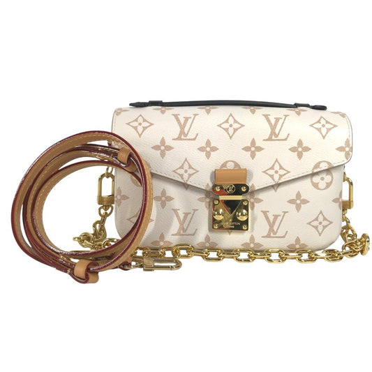 LOUIS VUITTON M46914 Monogram Dune Pochette Metis EW 3WAY Bolso Bolso Bolso Cadena Bolso bandolera Lona Mujer Beige