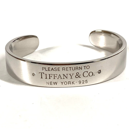 TIFFANY & Co. Diamond Return to Tiffany Narrow Cuff Bangle, AG925 Silver, for Women