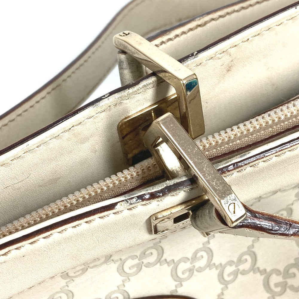 GUCCI 145993 GG Guccissima logo Bag Tote Bag Shoulder Bag Sima leather Off WhiteBased Used