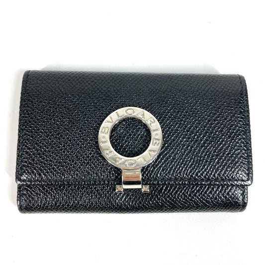 BVLGARI 6-row logo 6-piece key BVLGARI BVLGARI logo Key Case Leather Black Used
