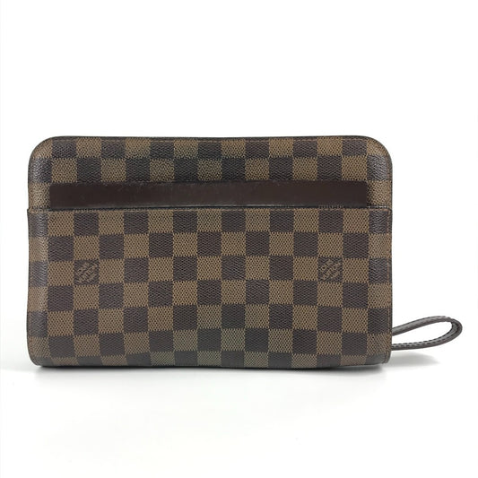 LOUIS VUITTON N51993 ダミエ サンルイ クラッチバッグ カバン ポーチ ストラップ付 セカンドバッグ ダミエキャンバス ユニセックス エベヌ ブラウン