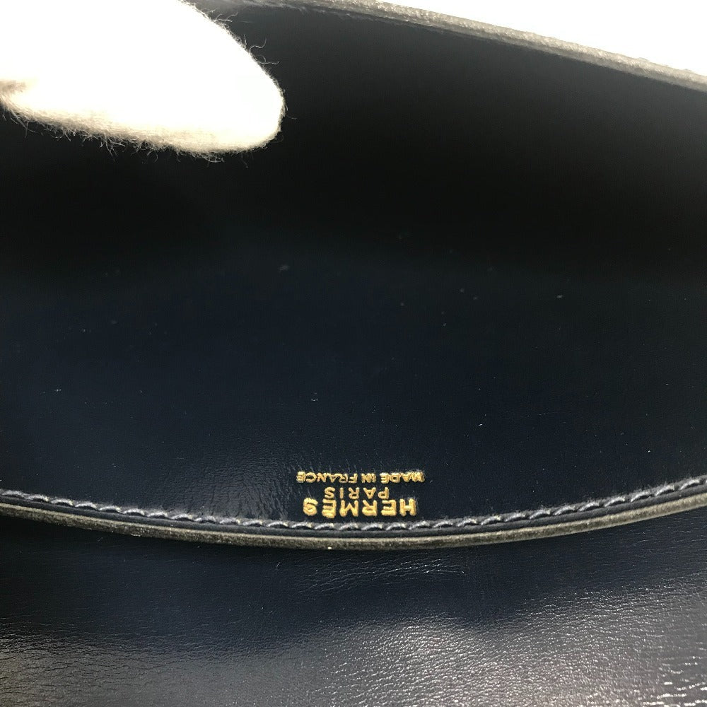 HERMES ヴィンテージ ギャロパードショルダーバッグ カバン 斜め掛け ポシェット フラップ ショルダーバッグ レザー ユニセックス ネイビー