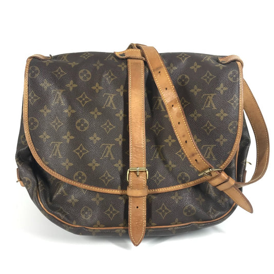 LOUIS VUITTON M40662 Monogram SaumurGM Saumur GM Bag Crossbody Flap Shoulder Bag MonogramCanvas Brown Used