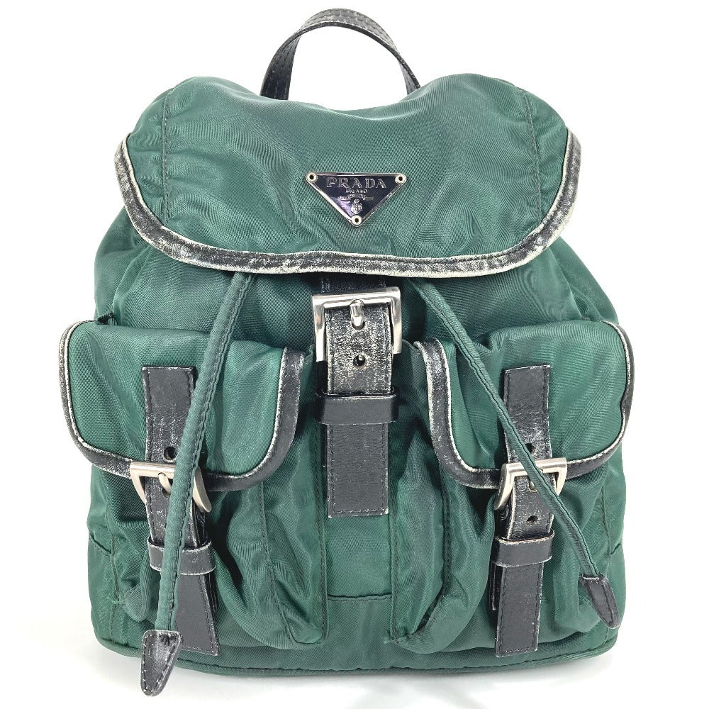 PRADA　バッグパック　三角ロゴ　クロコダイル型押しレザー　ナイロン L-251127-4-1.jpg?v=1770619780