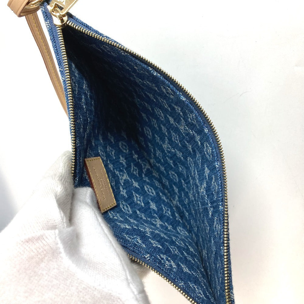 LOUIS VUITTON M13192 Monogram Denim Neverfull MM Shoulder Bag with Pouch, Tote Bag, Monogram Denim Canvas, Unisex, Blue