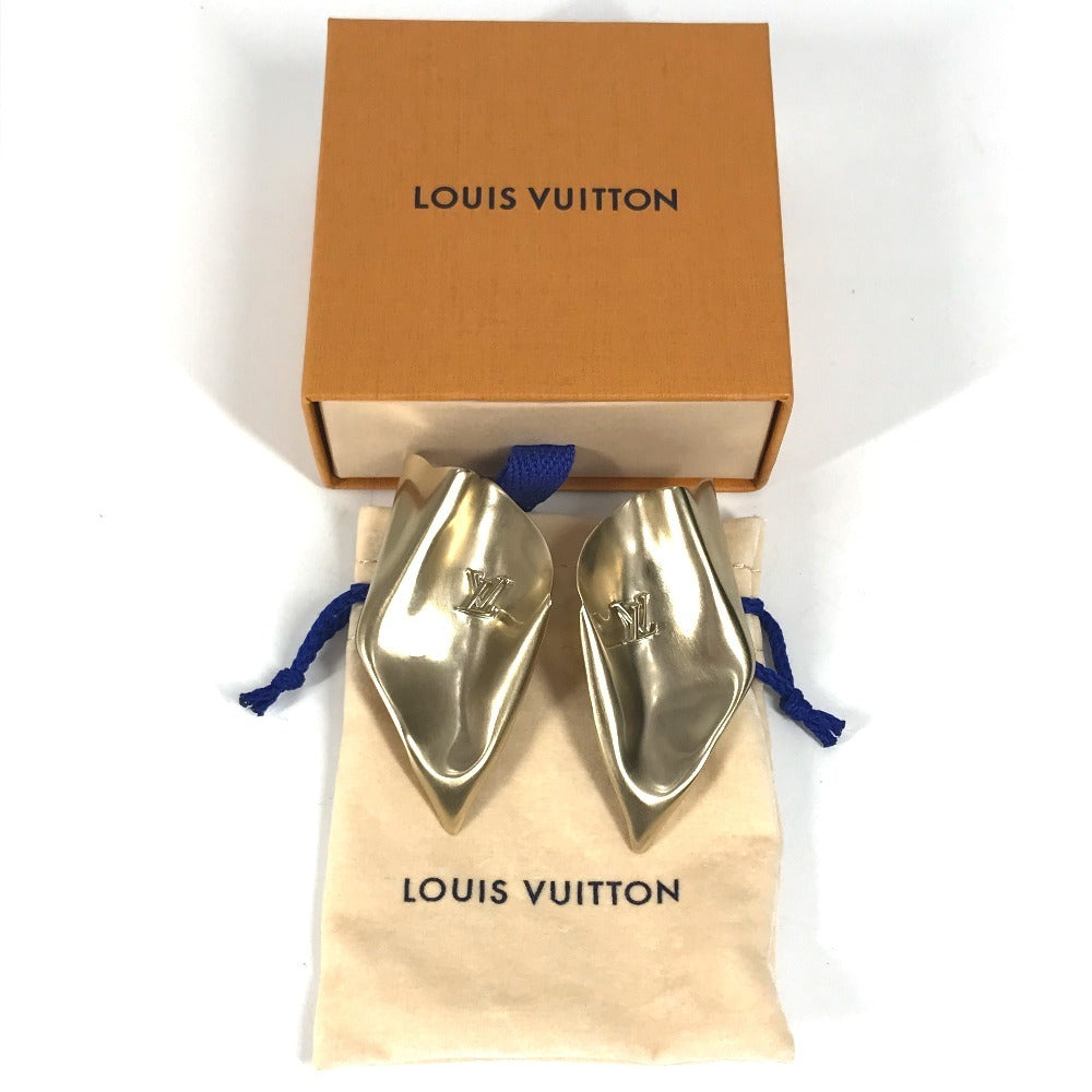 LOUIS VUITTON M02400 LVロゴ ピアス LVスカルプチャー アクセサリー ピアス メタル ユニセックス ゴールド
