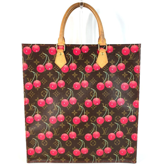 LOUIS VUITTON M95010 Monogram Cherry by Takashi Murakami, Sac Pla Sac Pla Tote Bag, Vertical Tote/Shoulder Bag, Monogram Canvas, Unisex, Brown