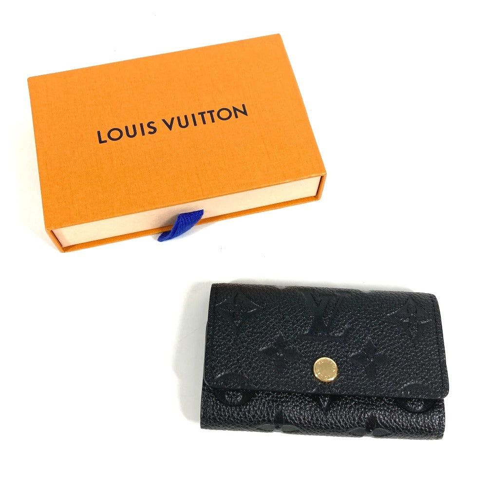 LOUIS VUITTON M64421 Monogram Empreinte Multicle 6 Key Case, 6-Piece Set, Monogram Empreinte Leather, Unisex, Black