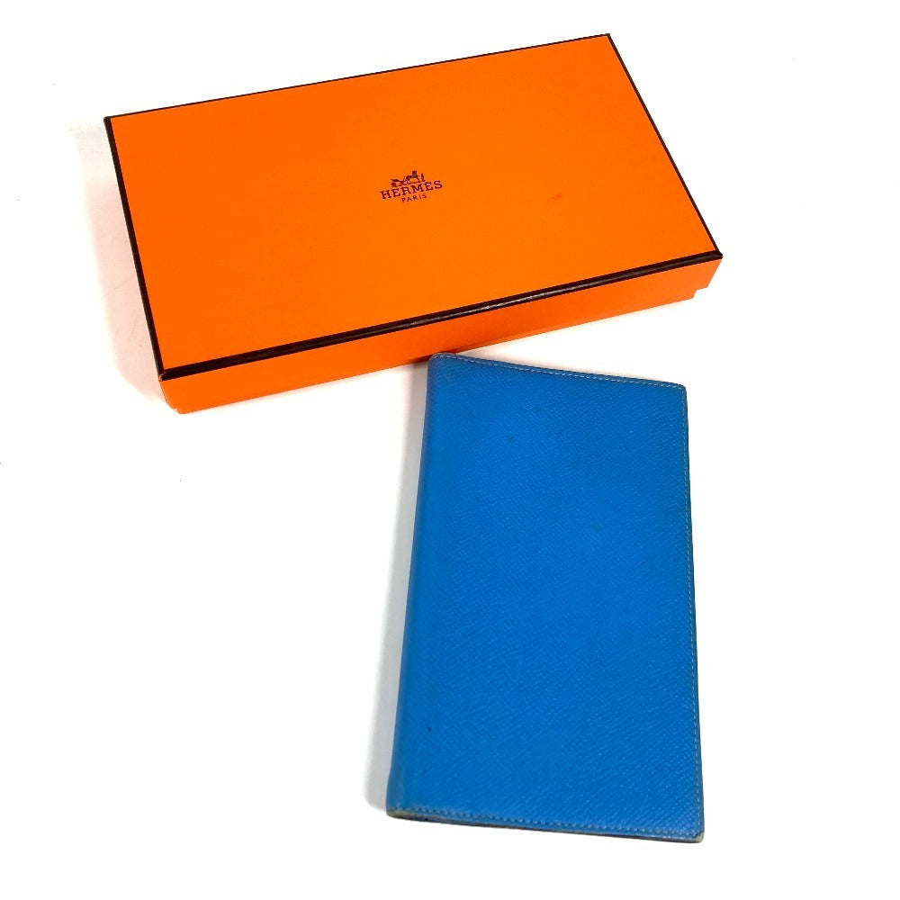 HERMES 2つ折り アジェンダ ヴィジョン アジェンダヴィジョン システム手帳 ステーショナリー ケース 手帳カバー エプソン ユニセックス ブルー