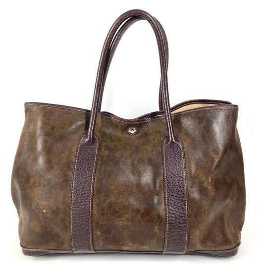 HERMES ガーデンパーティ カバン トートバッグ 肩掛け ショルダーバッグ アマゾニア ユニセックス ブラウン