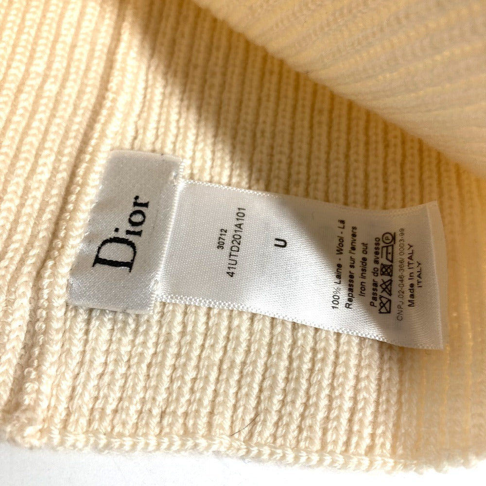 Dior 41UTD201A101 CD Logo Neck Warmer, Accessory, Wool Scarf, Women's, Ivory