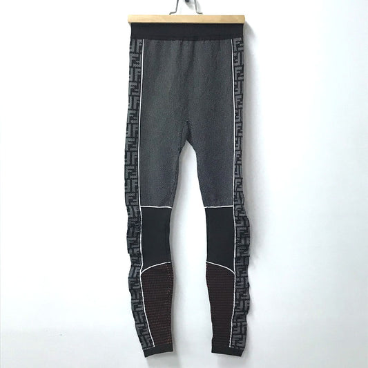 FENDI FAB216 Logo Apparel Zucca Swim Jogger Pants in Brown Nylon for Women