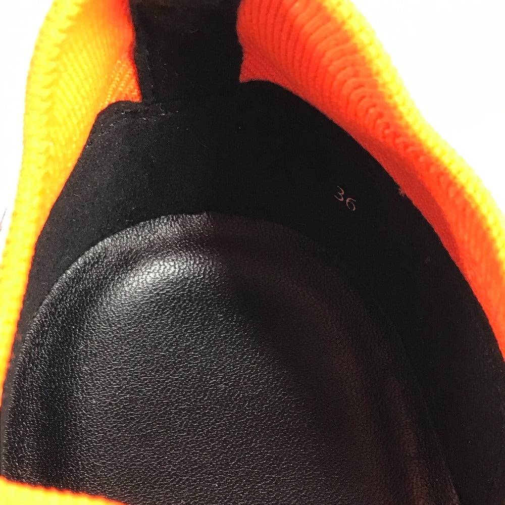 HERMES ロゴ デュエル 靴 シューズ スニーカー ゴム レディース シルバー