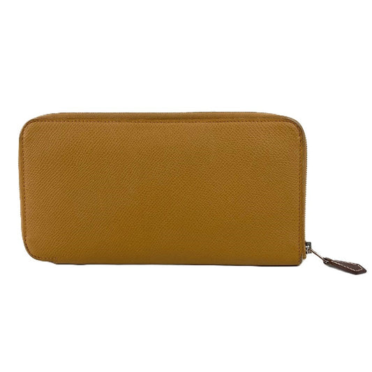 HERMES アザップロング シルクイン 財布 ウォレット ラウンドファスナー 長財布 エプソン ユニセックス ベージュ