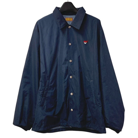 HUMAN MADE XX30JK005 25AW POKEMON ポケモン ピカチュウ COACH コーチジャケット アパレル 長袖 アウター ジャンバー ジップアップ ジャケット ポリエステル メンズ ネイビー