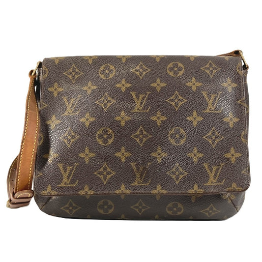 LOUIS VUITTON M51257 โมโนแกรม มูแซต แทงโก้ กระเป๋าสะพายข้าง แบบสั้น มีฝาปิด ผ้าแคนวาสโมโนแกรม ยูนิเซ็กส์ สีน้ำตาล