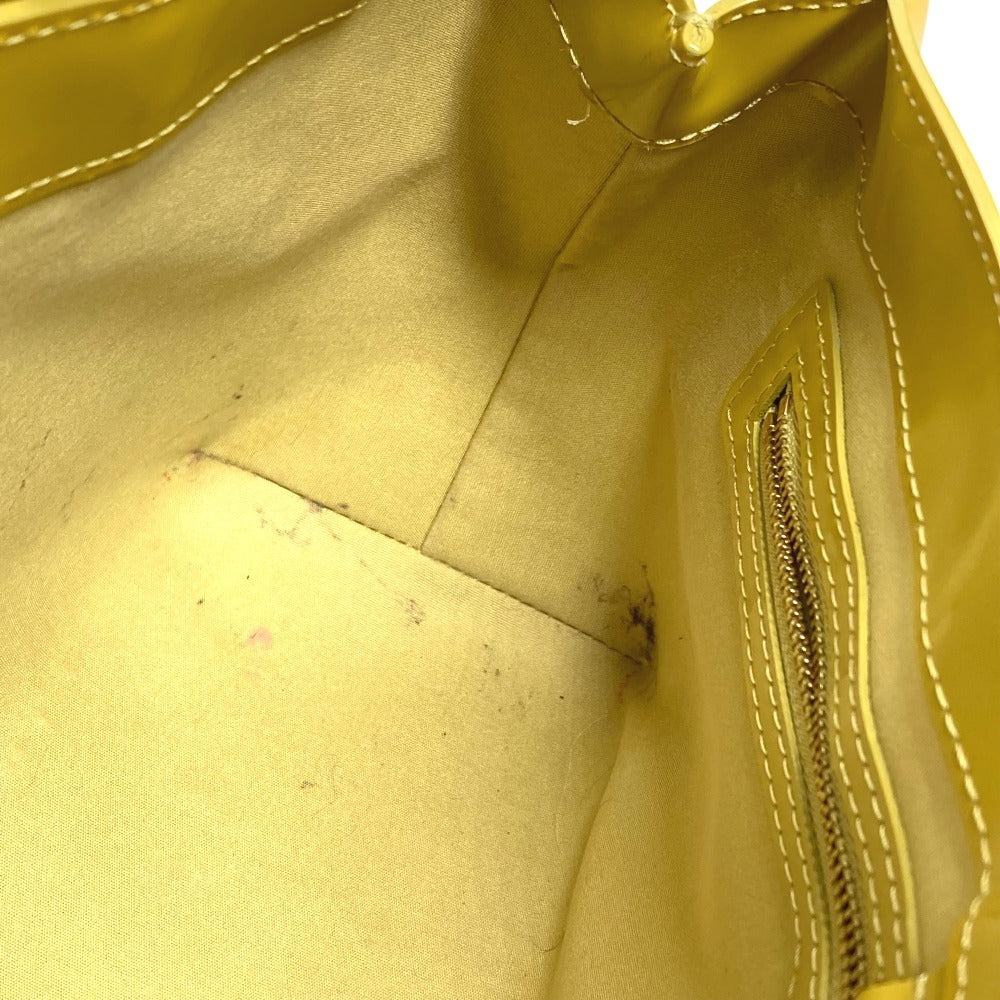 LOUIS VUITTON M91643 Monogram Vernis Wilshire PM Wilshire PM Bag Tote Bag Handbag Monogram Vernis Women's Vert Impression Yellow