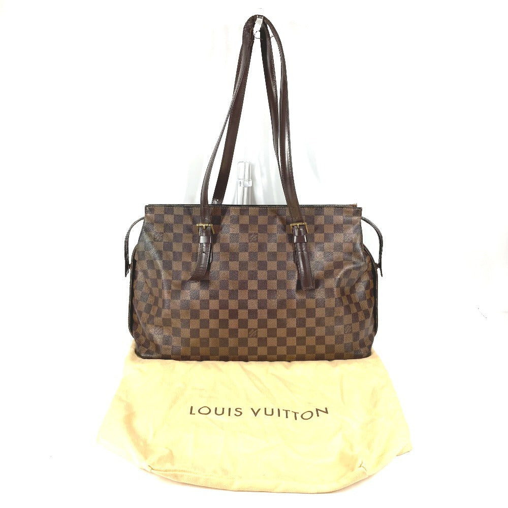 LOUIS VUITTON N51119 ダミエ チェルシー カバン 肩掛け トートバッグ ショルダーバッグ ダミエキャンバス ユニセックス エベヌ ブラウン