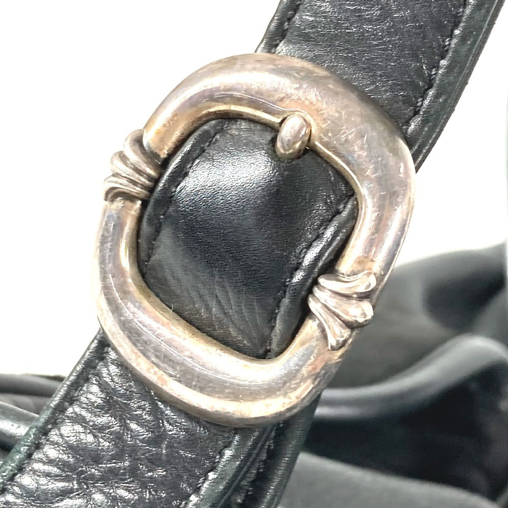 CHROME HEARTS Gunslinger Logo Cross Backpack Bag Rucksack Leather/Suede Unisex Black