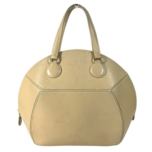 HERMES vintage Ile-de-Siki Bag Tote Bag Hand Bag Leather Beige/GoldHardware Used