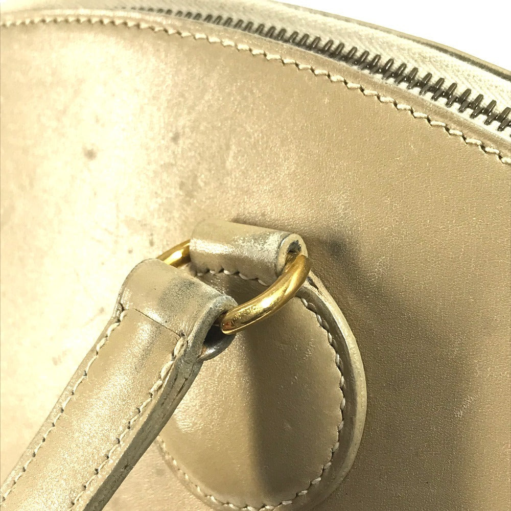 HERMES vintage Ile-de-Siki Bag Tote Bag Hand Bag Leather Beige/GoldHardware Used