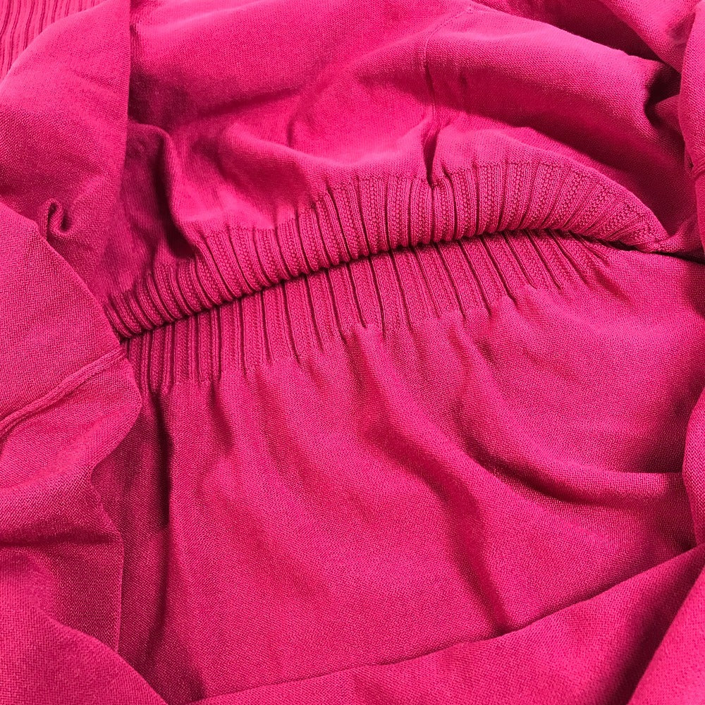 CHANEL P40365 CC CC Mark Logo Knit Short Sleeve Apparel One-piece Dress cotton / silk pink Used