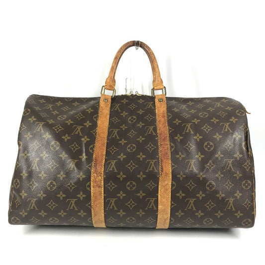 LOUIS VUITTON M41426 Monogram Keepall50 Keepall 50 Travel Bag Hand Bag Travel Bag Duffle Bag MonogramCanvas Brown Used
