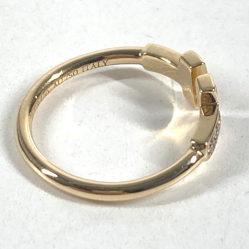 TIFFANY&Co. K18 Gold 18K T-wire logo diamond Accessory Jewelry Ring Au750 Gold Used