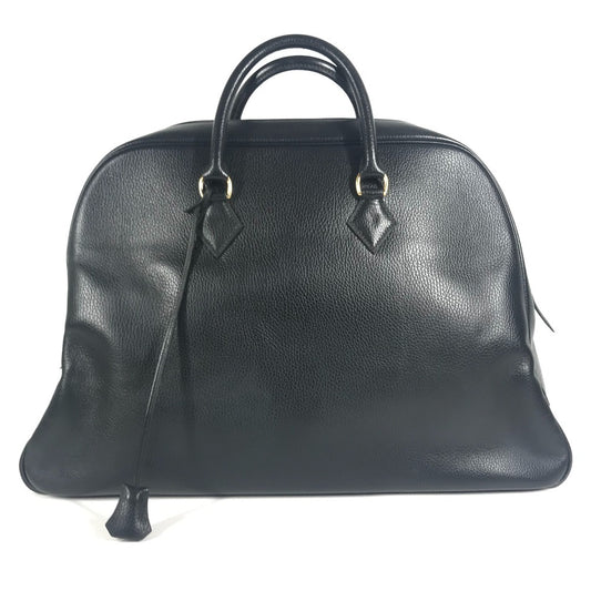 HERMES vintage Sampron Bag Hand Bag Travel Bag Duffle Bag Ardennes Black/GoldHardware Used