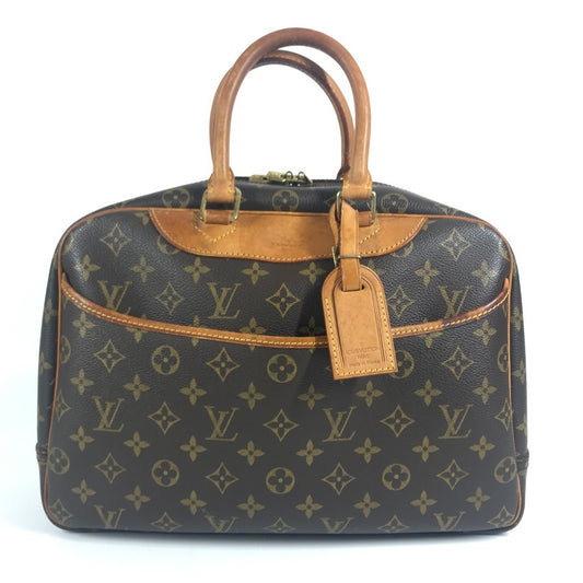 LOUIS VUITTON M47270 Monogram Deauville Bags Tote Bag Mini Duffle Bag Hand Bag MonogramCanvas Brown Used