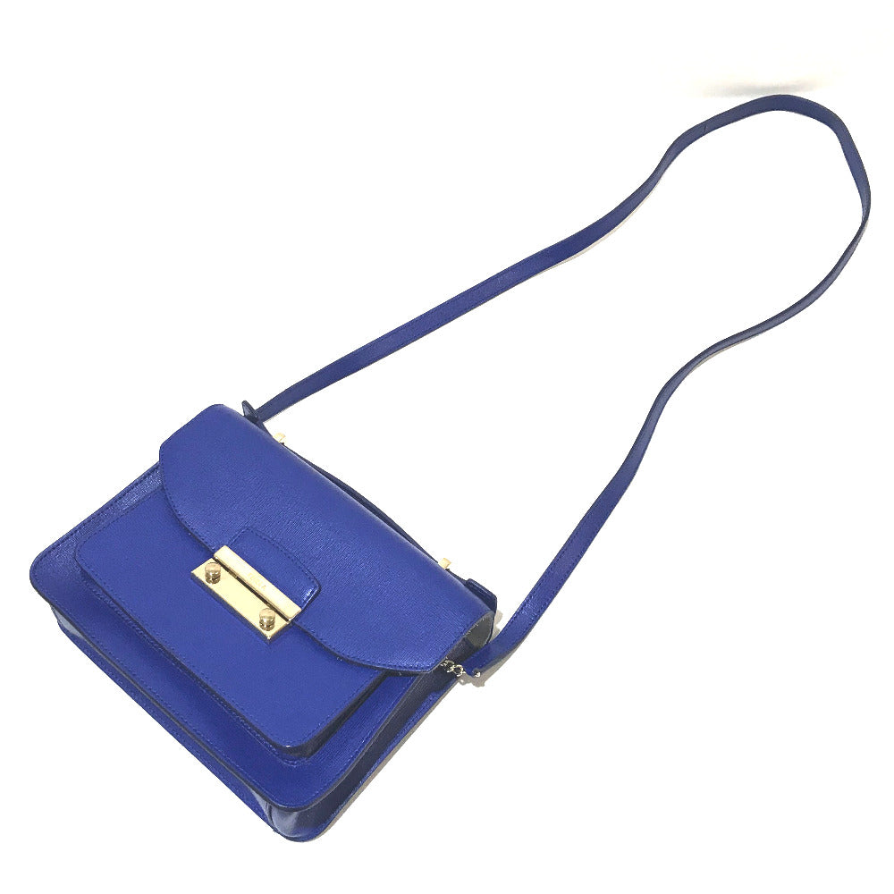 FURLA ジュリア カバン 2WAY ショルダーバッグ レザー レディース ブルー