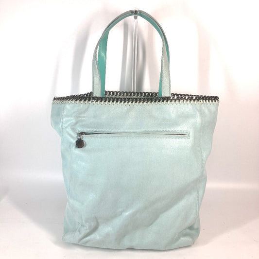 Stella McCartney Shaggy Deer Chain Large Tote Bag in Faux Leather, Mint Green
