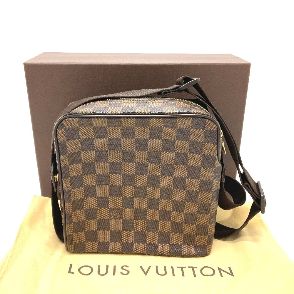 LOUIS VUITTON N41442 Damier Olaf PM Shoulder Bag, Pochette, Damier Canvas, Unisex, Ebene Brown
