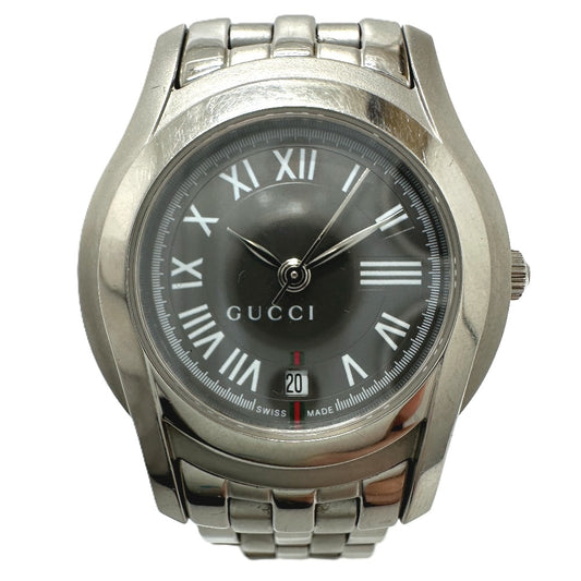 GUCCI 5500L G-Class Quartz Date Watch, Stainless Steel, Women's, Silver