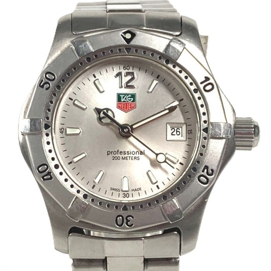 TAG HEUER WK1312-0 2000 Series Date Watch, Women's, Stainless Steel, Silver