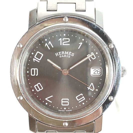HERMES CL6.710 クリッパー ウォッチ メンズウォッチ 腕時計 SS メンズ シルバー - brandshop-reference