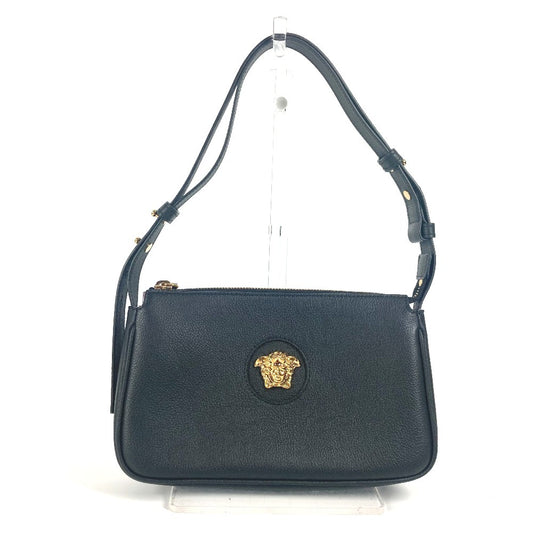 VERSACE メデューサ ロゴ 肩掛け カバン ショルダーバッグ レザー レディース ブラック - brandshop-reference