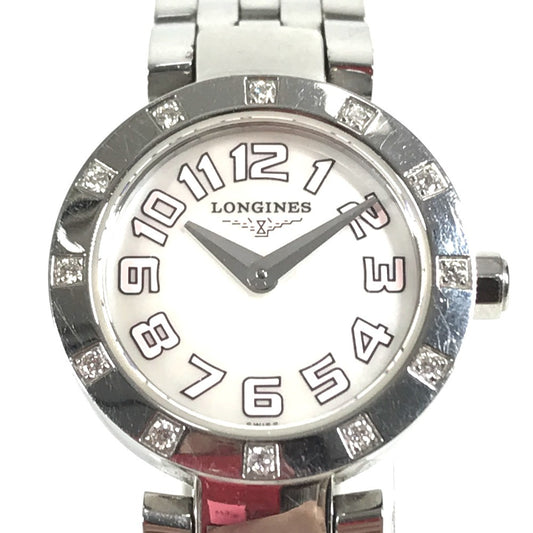 LONGINES L5.174.0 Dolce Vita Diamond Bezel 12P Diamond Ladies Watch Watch SS Ladies Silver
