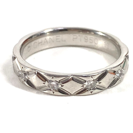 CHANEL Matelasse Quilted 10-Piece Diamond Ring in Platinum (Pt950) for Women in Silver