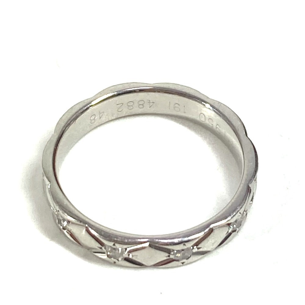 CHANEL Matelasse Quilted 10-Piece Diamond Ring in Platinum (Pt950) for Women in Silver