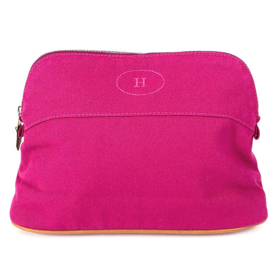 HERMES ボリードポーチ GM ボリードポーチGM メイクポーチ ポーチ 化粧ポーチ レザー/キャンバス レディース ピンク